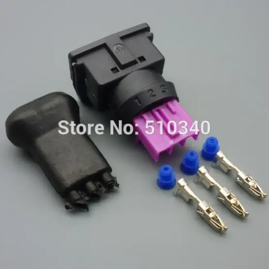 

100Set 3.5mm female 3P 3 hole automobile car sensor connector plug