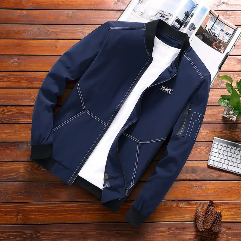 M 9XL Новый 2019 куртка Для мужчин Повседневное Бейсбол Демисезонный мода Slim Fit