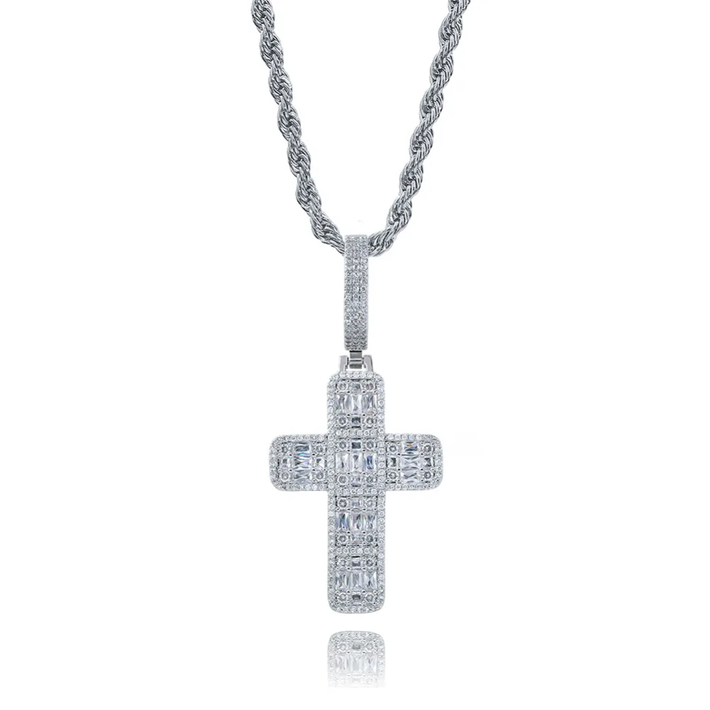 JINAO Новая модная подвеска крест ожерелье кубический циркон Iced Out цепь хип хоп ювелирные изделия для мужчин женщин Подарки