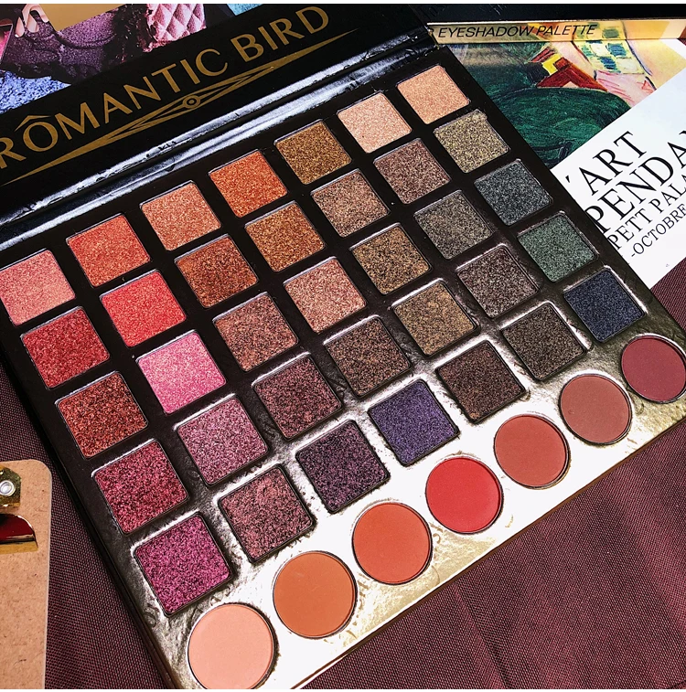 Shimmer Matte 42 Цвета Палитра теней для век блестящая водостойкая металлическая палитра для макияжа Палитра для пигментов теплая косметика