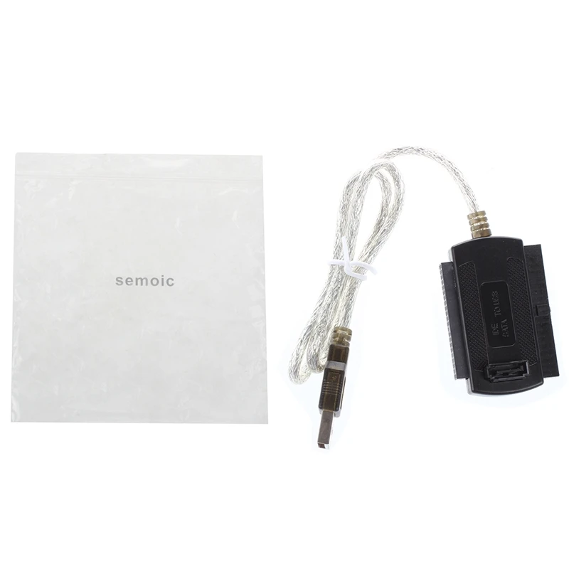 Semoic USB 2 0 Male to IDE SATA 5 дюйма 3 адаптер конвертер кабель жесткого диска HDD черный |