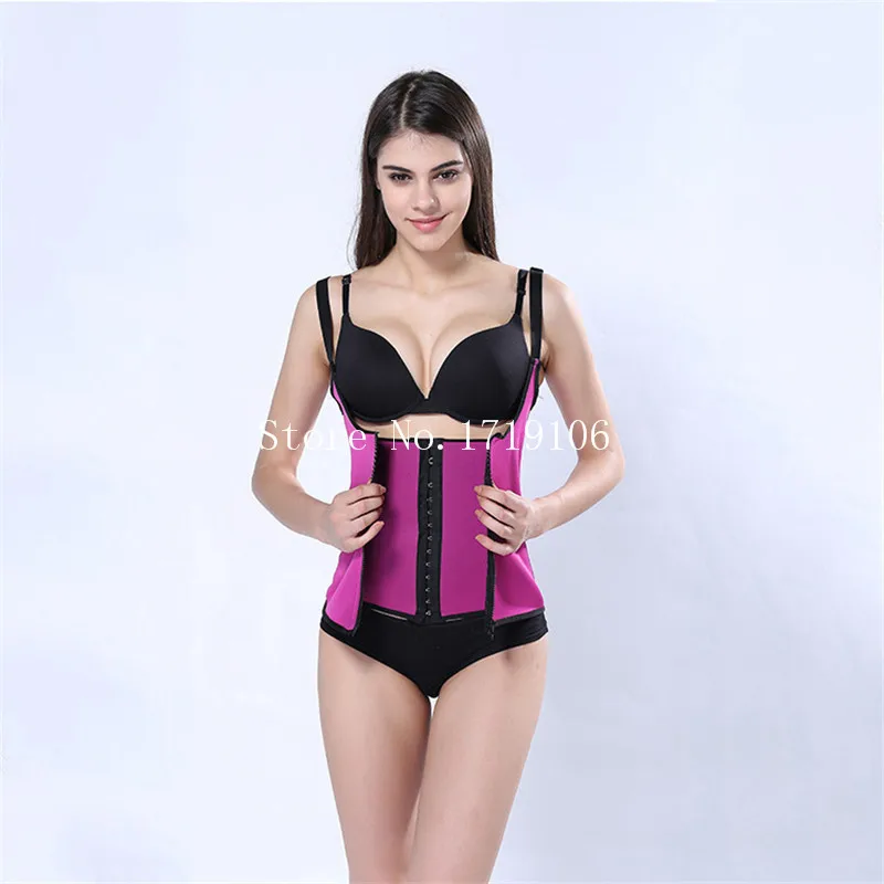 

Women Abdomen Slimming Underwear Corset Waist Trainer Adjustable Belts Stringer Vest Zipper Hooks Slim Body Shaper Girdle Fajas