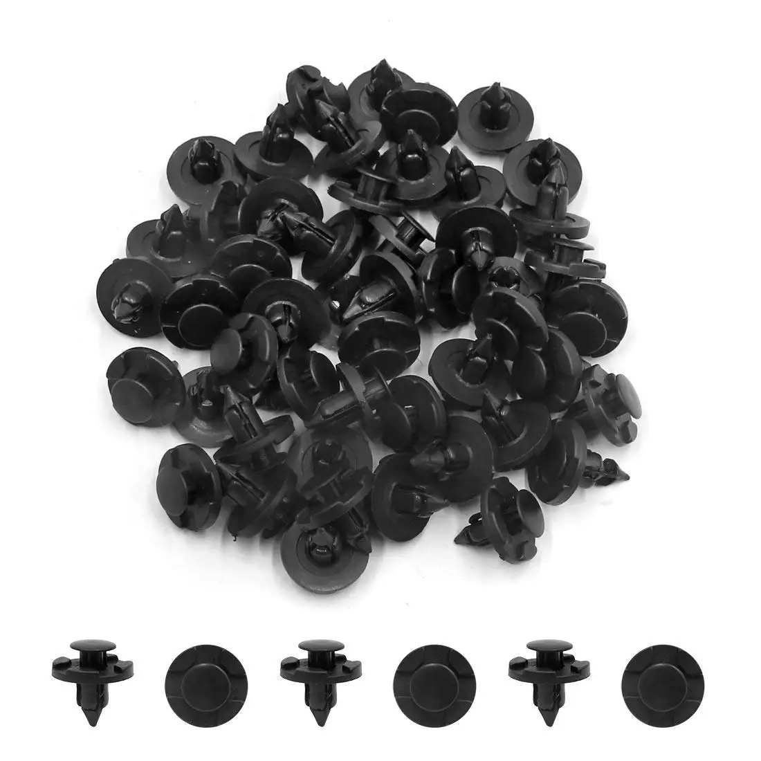 

uxcell 50pcs 8mm Hole Dia Car Plastic Clips Push Type Retainer Fastener Bumper Rivet