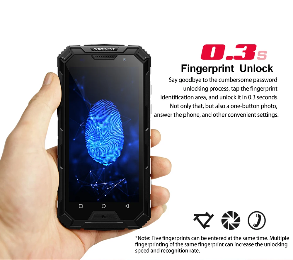 CONQUEST S8 прочный смартфон 4 Гб 64 Гб рация IP68 Телефон ГЛОНАСС 6000 мАч батарея NFC 4G LTE IP68 противоударный прочный телефон