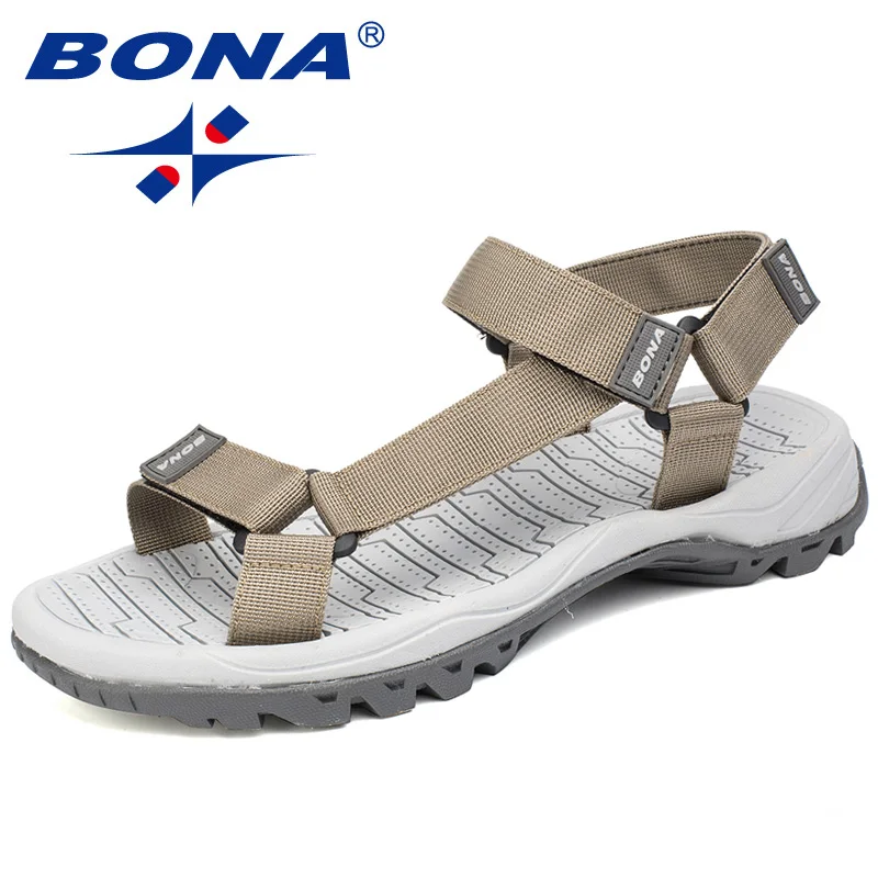 Camel BONA/Новинка; Лидер продаж; стильные мужские сандалии; нескользящая Летняя обувь; мужские тапочки-светильник; мужская обувь на плоской подошве; 39,2 - Цвет: Camel