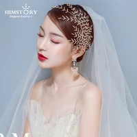 himstory wedding bridal hairpins branch crystal hairgrips prom jewelry leaf hair accessories pins hairwear jewelries