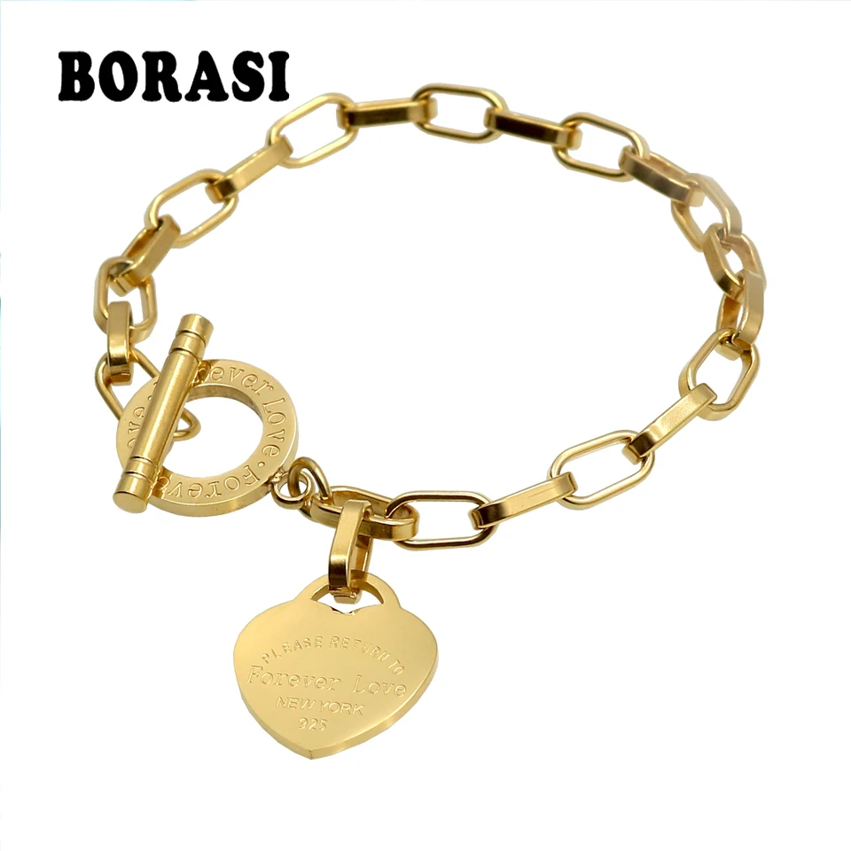 Лидер продаж Классический Новый браслет для влюбленных стильный женский Золотая