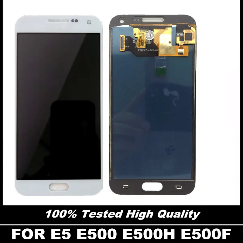 100% тестирование E500 ЖК дисплей для Samsung Galaxy E5 E500F E500H E500M телефон Экран дисплея Digitizer