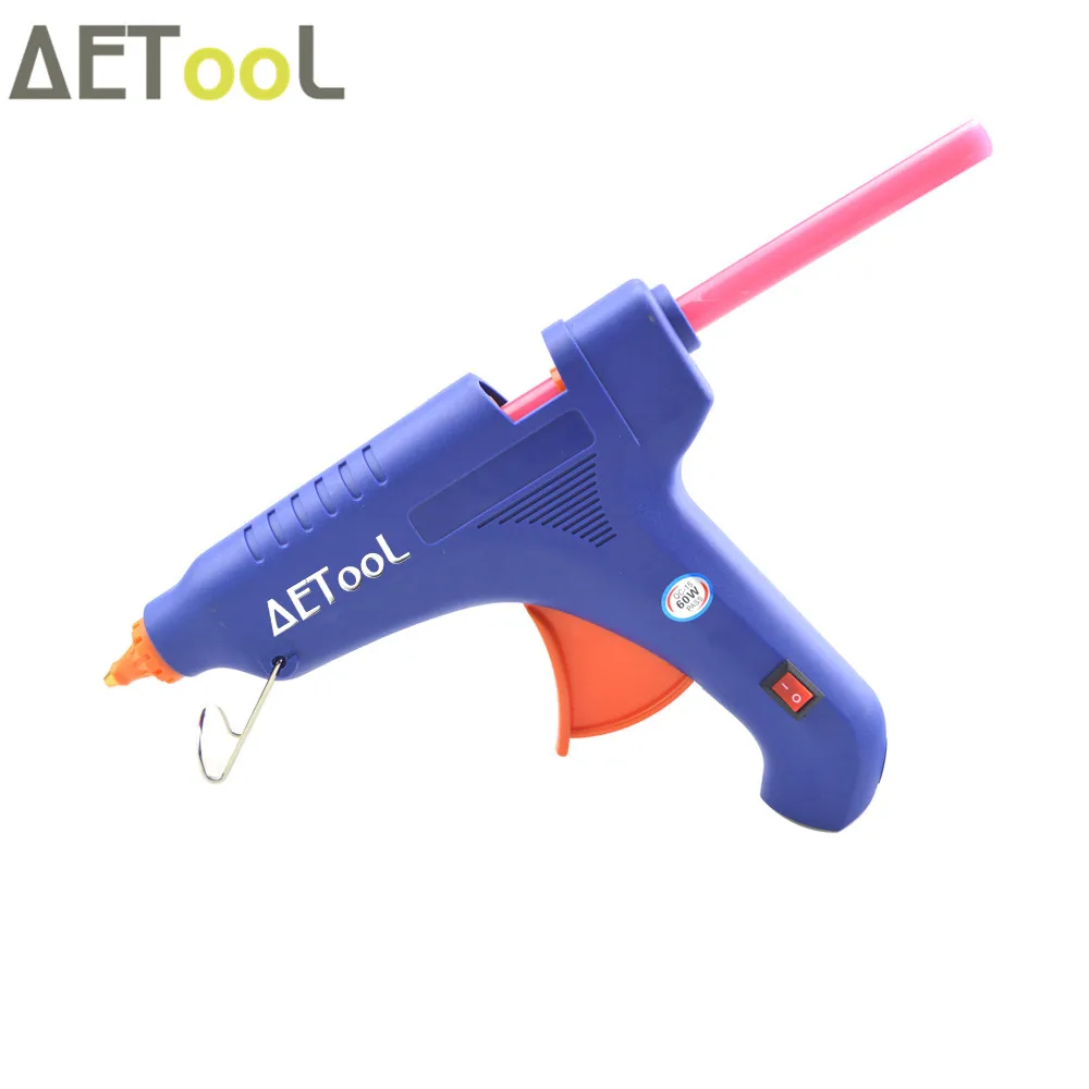 Клеевой пистолет AETool 60 Вт с 3 шт. 11 мм цветные клеевые палочки медная насадка