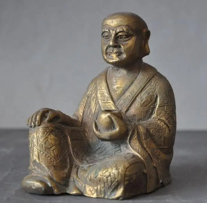 4 &quotСтарый тибетский буддистский храм монах Дамо Бодхидхарма Дхарма статуя