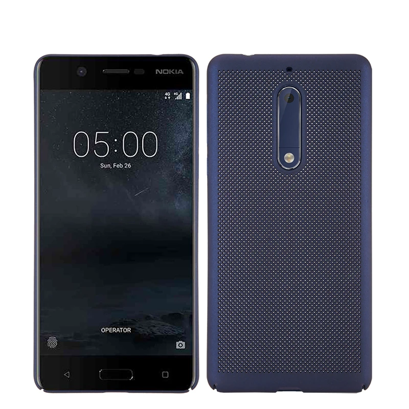 Для Nokia 5 (5.2 дюйма) сетка сетки выдалбливают Dot вентиляции Матовый PC жесткий чехол