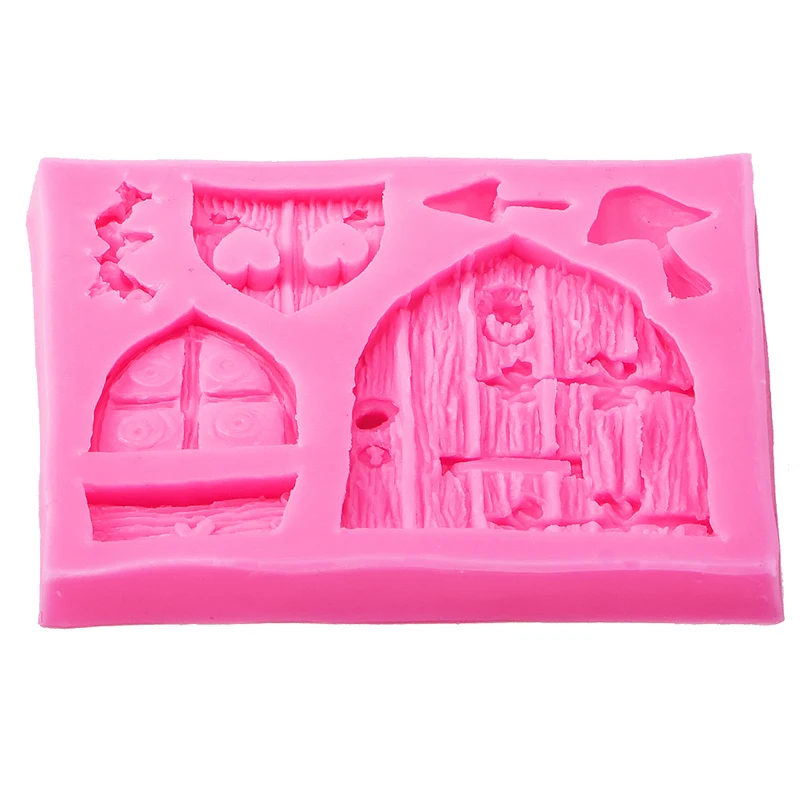 Sugarcraft 3D мультфильм Сказочный Дом деревянные окна двери формы силиконовые