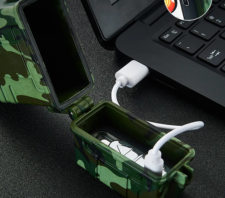 Портативный USB электронный уличный водонепроницаемый чехол для сигарет с