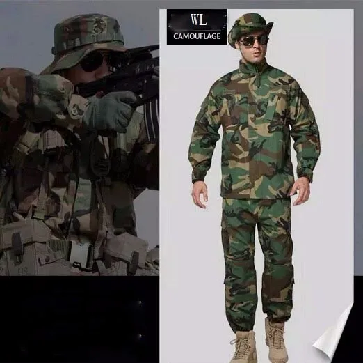 USMC bmu вдохновляющее военное тактическое охотничье боевое снаряжение для страйкбола тренировочная форма ghillie Костюмы комплект рубашка+ брюки Одежда для охоты