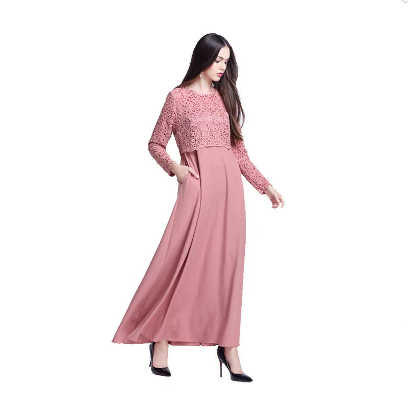Мусульманское женское хиджаб с длинными рукавами платье макси abaya Jalabiya исламское женское поддельное платье из двух частей одежда халат кафтан марокканский CN-094