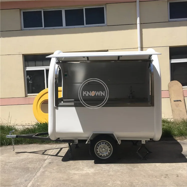 White color mobile food vending cart LED dome light free shipping street | Бытовая техника