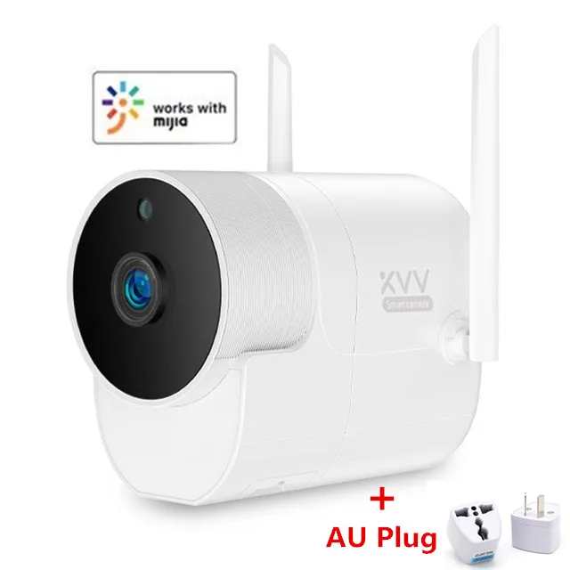Add AU plug Новинка, Xiaomi Xiaovv 1080 P, наружная панорамная камера, камера наблюдения, беспроводная, WIFI, высокое разрешение, ночное видение, работает с Mijia - Цвет: Add AU plug