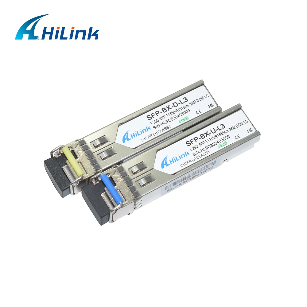 Бесплатная доставка! Одноъядерный 1000BASE BX BiDi модуль 1 25G 1310nm/1550nm 3km WDM SFP