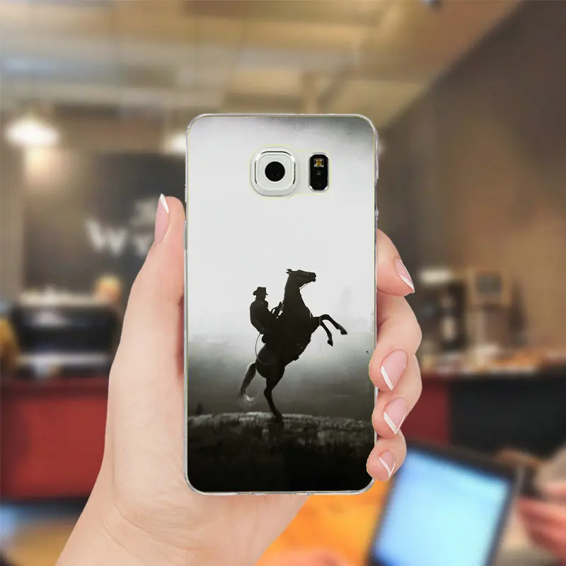 Person Riding Horse Silhouette Soft Slim TPU Phone Case for Samsung Galaxy Note 2 3 4 5 8 S2 S3 S4 S5 Mini S6 S7 S8 S9 Edge Plus | Мобильные