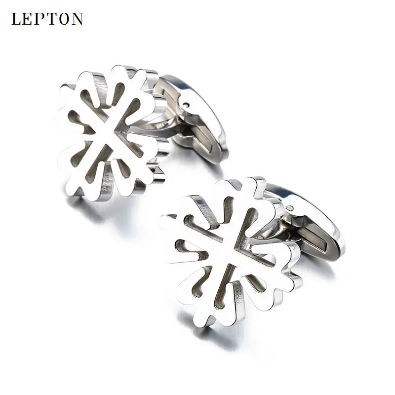 Новые запонки из нержавеющей стали для жениха бренд Lepton высококачественные в