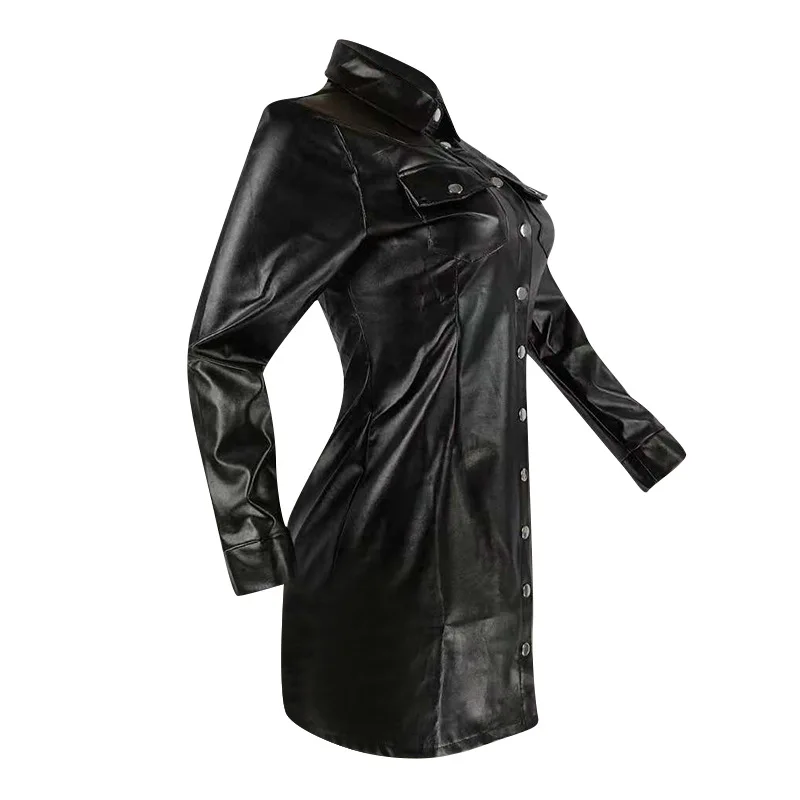 

Pu Leather Women Full Sleeve Street Style Women Full Sleeve Women Coat