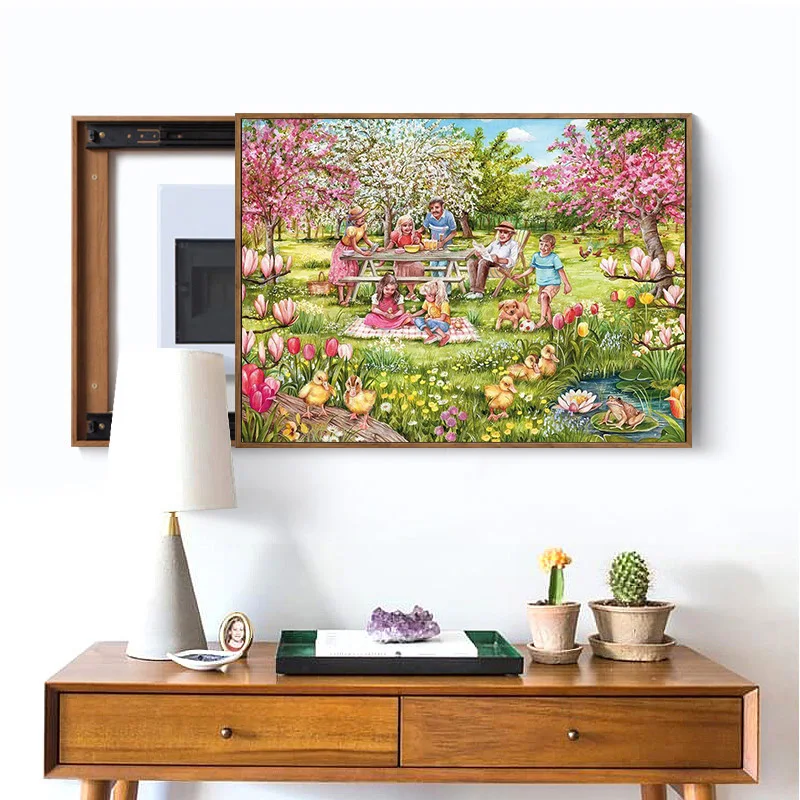 Алмазная живопись вышивка крестиком мозаика пейзаж Весенняя Выходная картина из