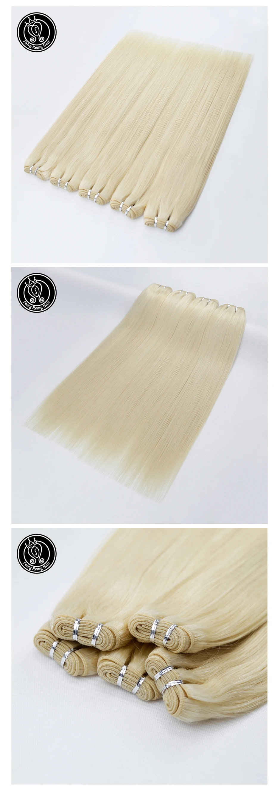 Фея Волосы remy 100 г/шт. 1"-20" Настоящие с кутикулой наращиваемые натуральные пряди для наращивания Россия платиновый блондин 613 прямые пучки волос ткет