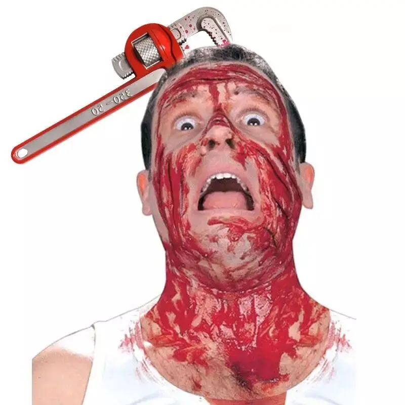 Хэллоуин день Tricky реквизит игрушки ужас головной убор ножа головы Косплей террор