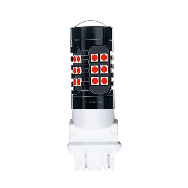 1 шт. автомобильная светодиодная лампа T25 3157 3156 3057 P27/7 Вт P27W 1500LM 27 SMD 3456|Сигнальная