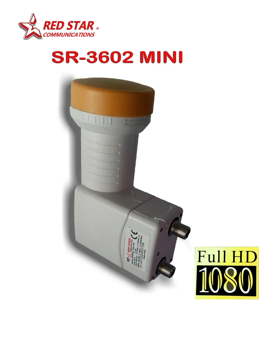 Красный SR 3602 лучший сигнал Full HD универсальный KU Band Twin LNB водонепроницаемый с