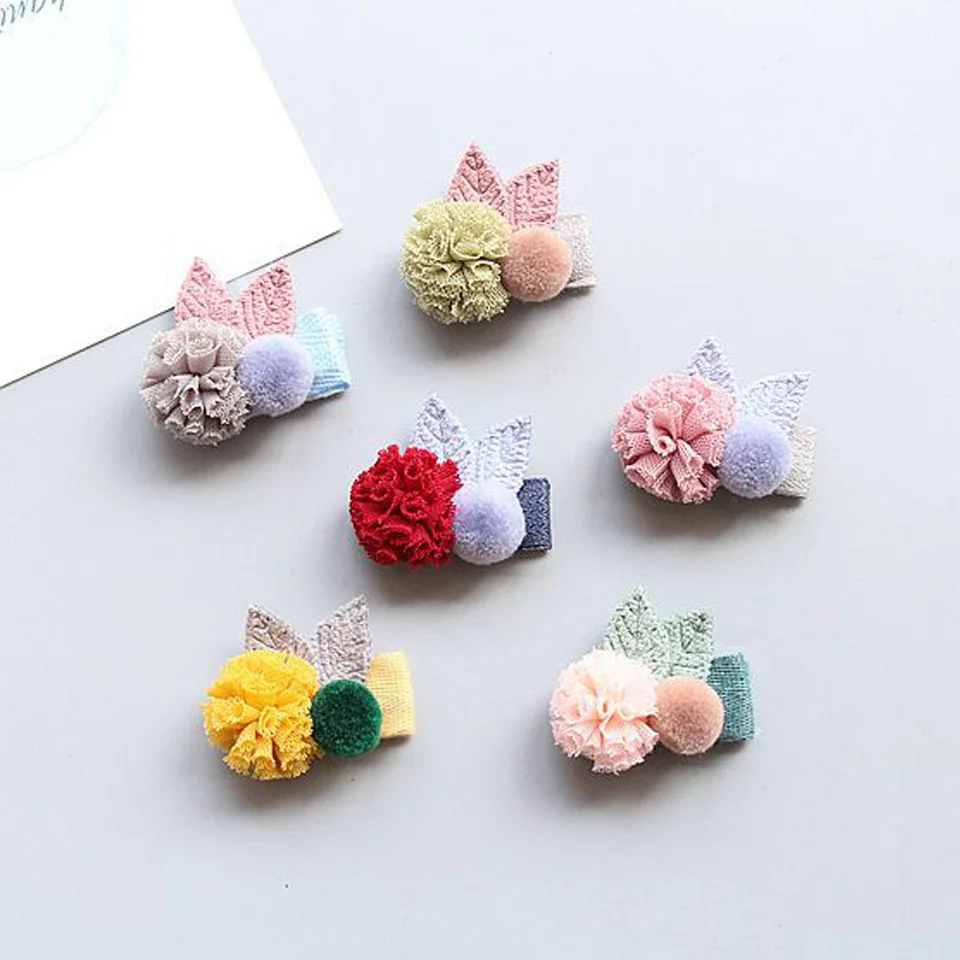 Женская заколка для волос с помпоном в виде зайчика| |