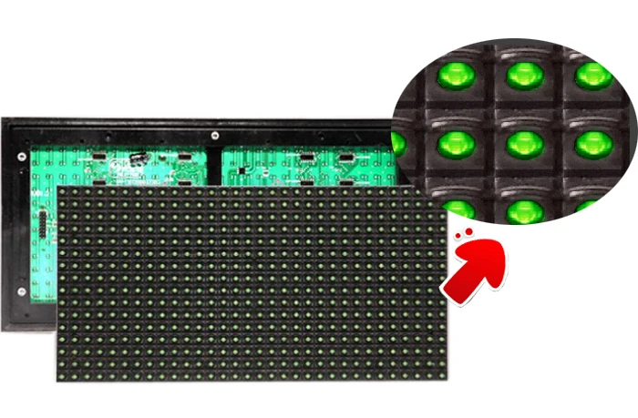 Наружный светодиодный дисплей TEEHO оптовая продажа 10 дюймов зеленый цвет витрина