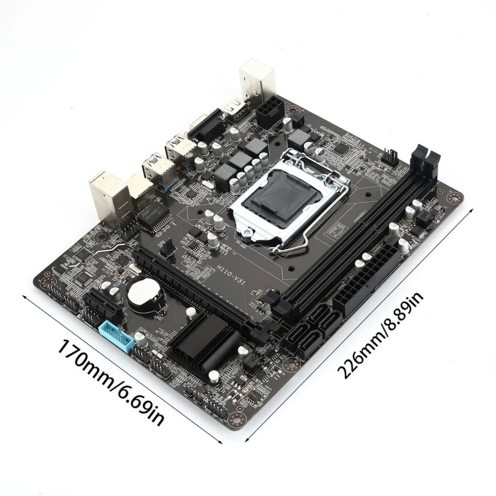 Материнская плата H110 V31 для ПК материнская DDR3 LGA1151 настольного компьютера макс. 16