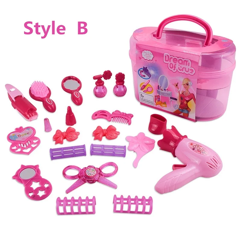 Красивая игрушка для девочек набор макияжа игрушки имитация игры косметичка