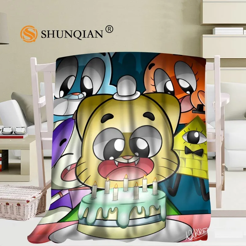 Изготовленное на заказ одеяло удивительный мир Gumball мягкое одеяло Сделай Сам ваша картина украшение спальни размер 56x80 дюймов, 50X60 дюймов, 40X50 дюймов - Цвет: Blanket