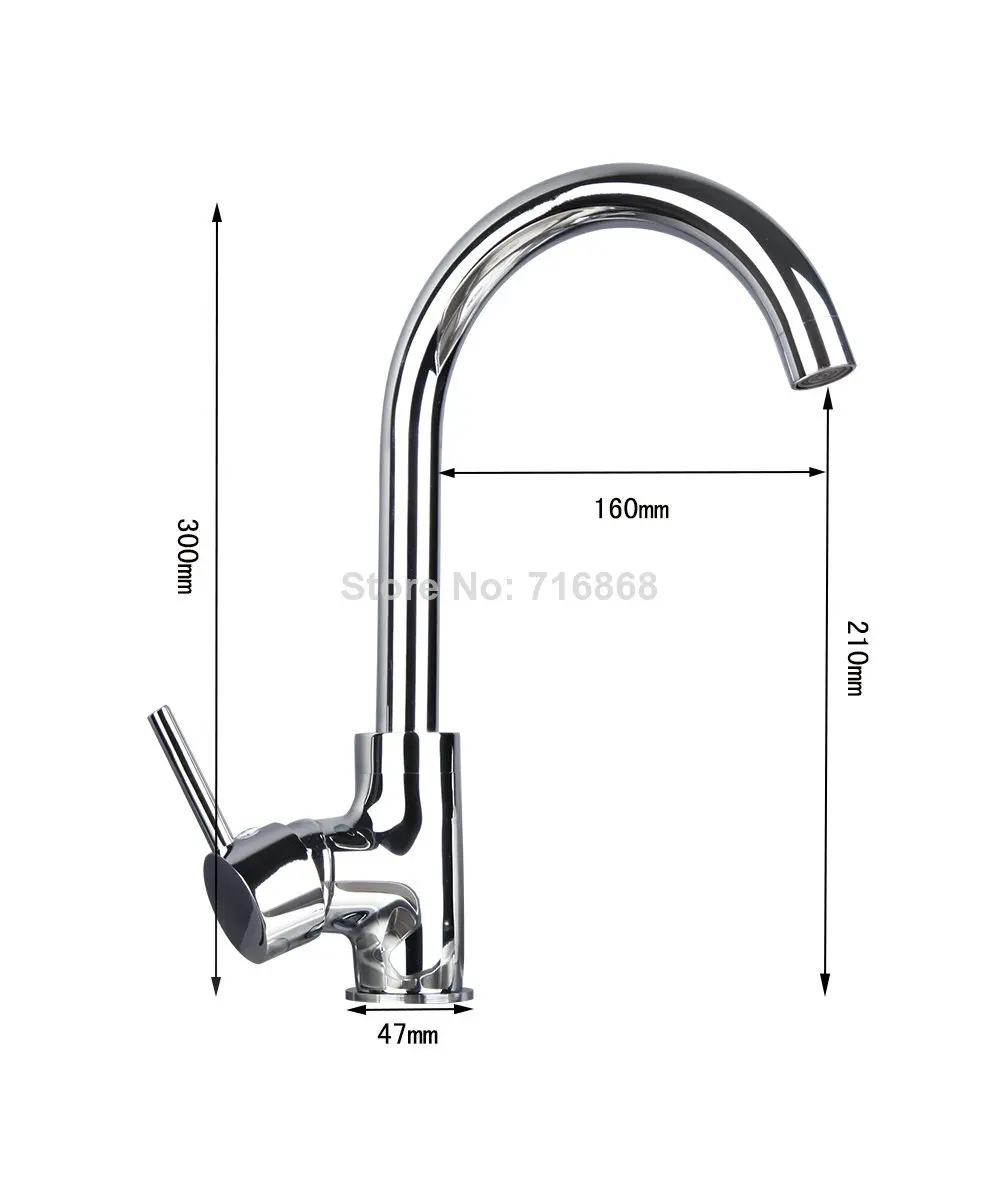e-pak Deck mounted chrome polished finish swivel kitchen & bathroom Faucet basin mixer tap XB-124 | Дом и сад