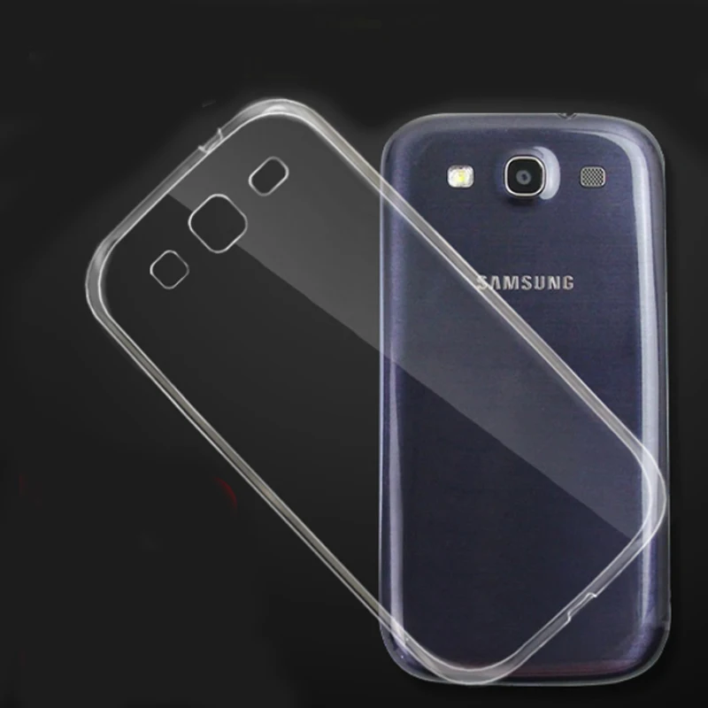 Простой стильный защитный чехол из ТПУ силиконовый прозрачный для Samsung Galaxy S3 i9300/S3
