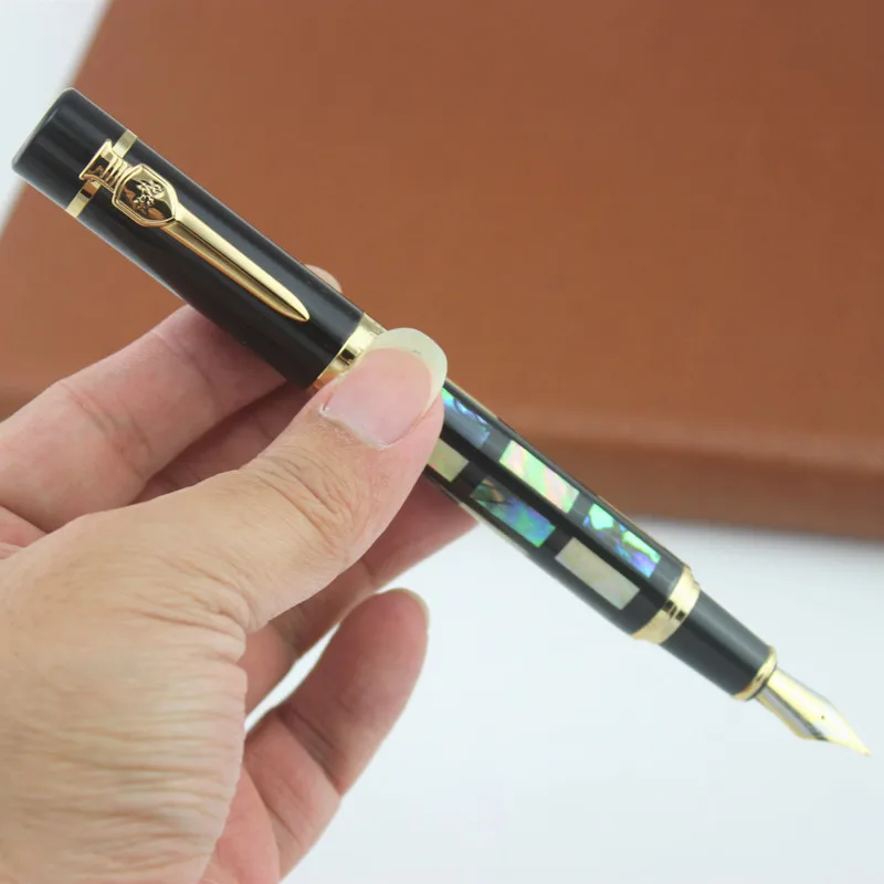 010 JinHao 650 или 8802 перьевая ручка с Роскошная оболочка резьба или перо для каллиграфии чернильная ручка для письма канцелярский школьный офисный принадлежности - Цвет: 010