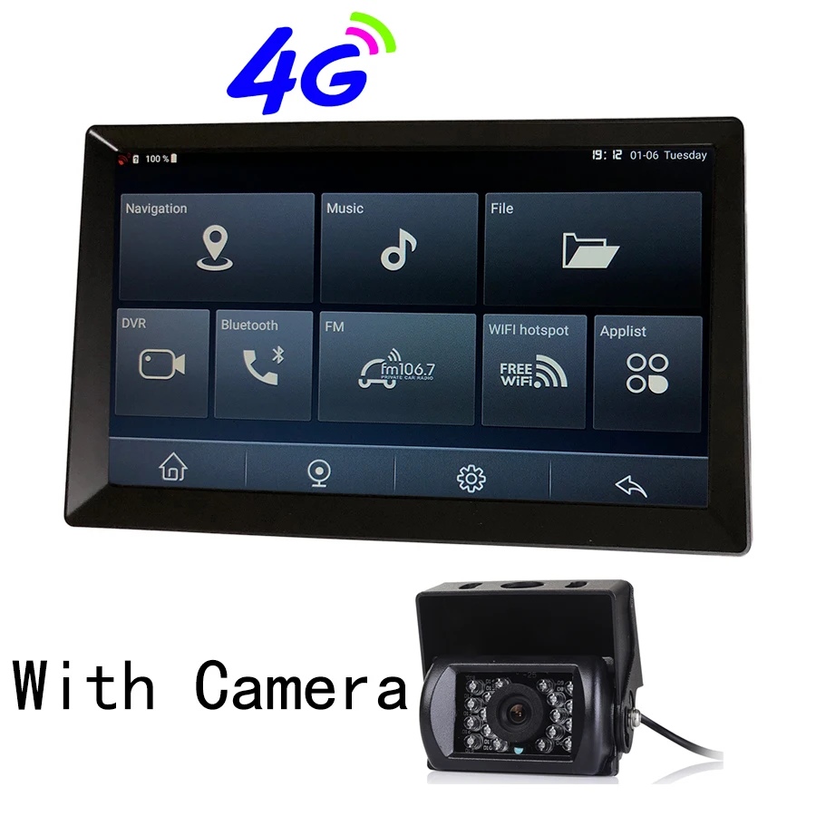 Otstrive 9 дюймов автомобильный Грузовик Автобус DVR Android WIFI Bluetooth телефон ADAS gps навигация Full HD 1080P двойной объектив камера заднего вида DVR