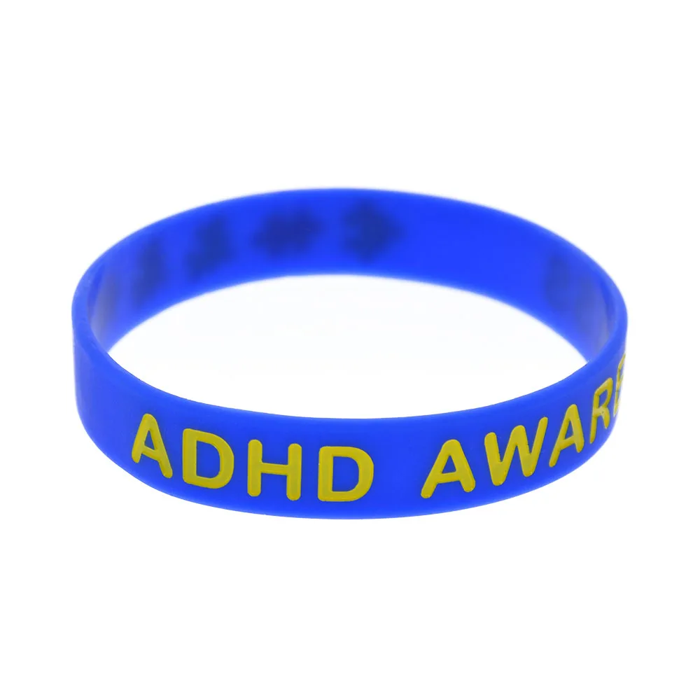 OBH 50 шт. ADHD головоломка осознания силиконовый резиновый браслет для