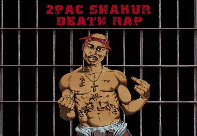 2Pac Тупак Шакур хип-хоп, певица плакат Водонепроницаемый фотографического Бумага плакат афиша ZS012 - Цвет: Синий