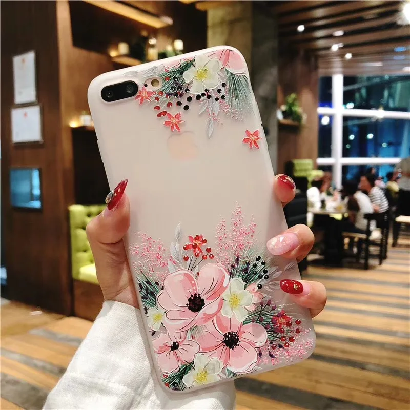 Чехол CAPAME для iPhone 7 Plus 8 XS MAX XR 5 5S SE силиконовый чехол с цветами девочек телефона 6 6S X