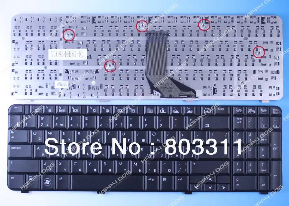 

and brand new Laptop keyboard for HP CQ61 G61 QD5 Black RU Layout V108346ES1-RU