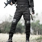 Брюки тактические мужские камуфляжные, брюки-карго в стиле милитари, брюки-лягушка с наколенниками, рабочие штаны, армейские охотники, спецназ, боевые штаны