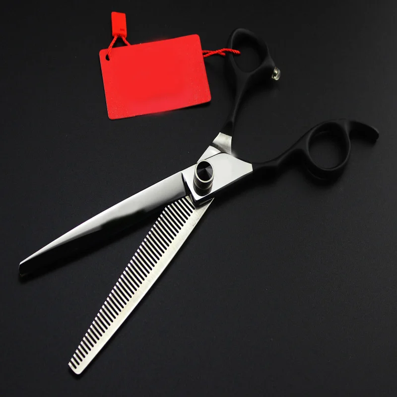 Custom logo Hairdressing left hand scissors 7 inch thinning Barber shears pet High quality Personality grooming | Красота и здоровье