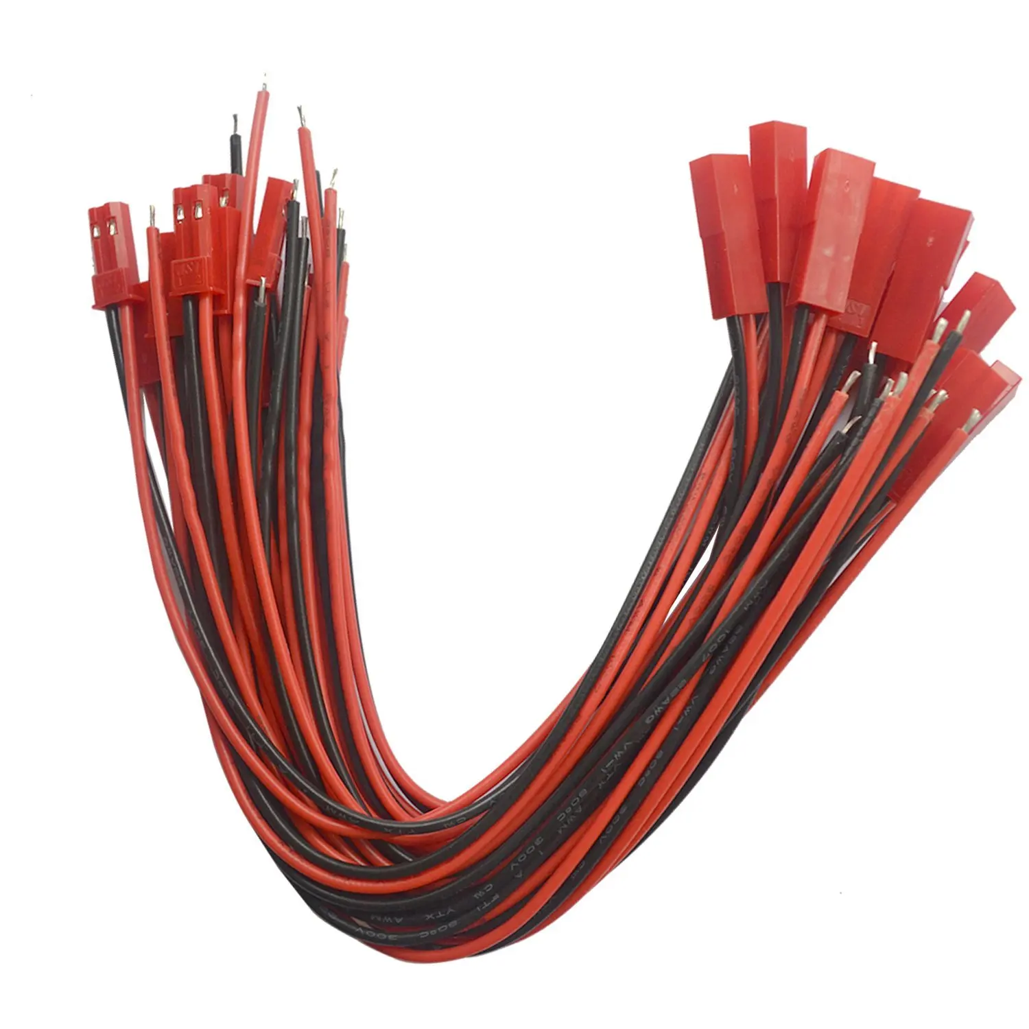 EBOYU(TM) 10 пар 180 мм 22 AWG JST штекер кабеля + гнездо для батареи RC BEC Lipo | Игрушки и хобби