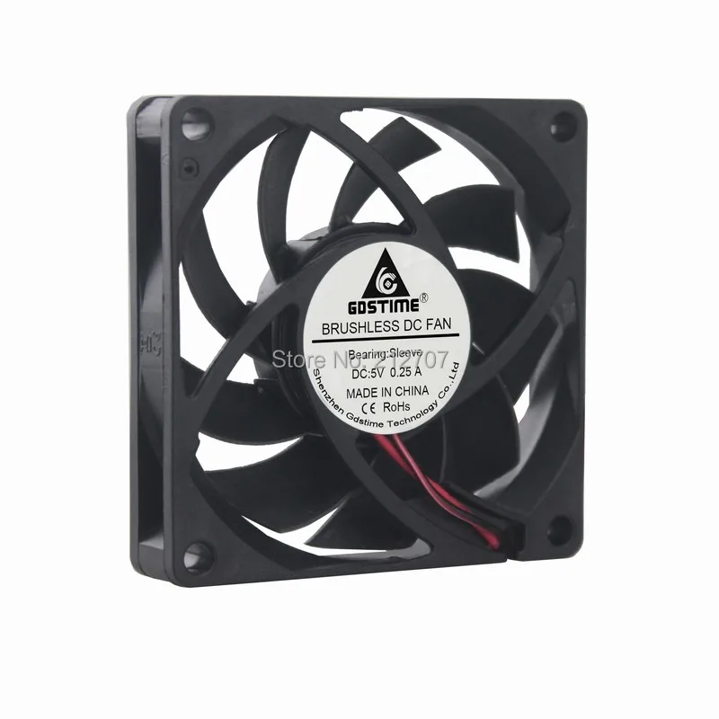 10 шт. Gdstime 70 мм x 15 7015 2Pin бесщеточный DC 5V кулер вентилятор PC|cooler fan pc|fan pccooler |