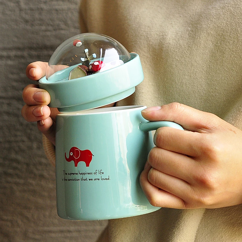 Micro Landscape Cups Cartoon Animal Milk Coffee Mugs Creative High-capacity Office Home Cup Ceramic Beauty Christmas Gifts |