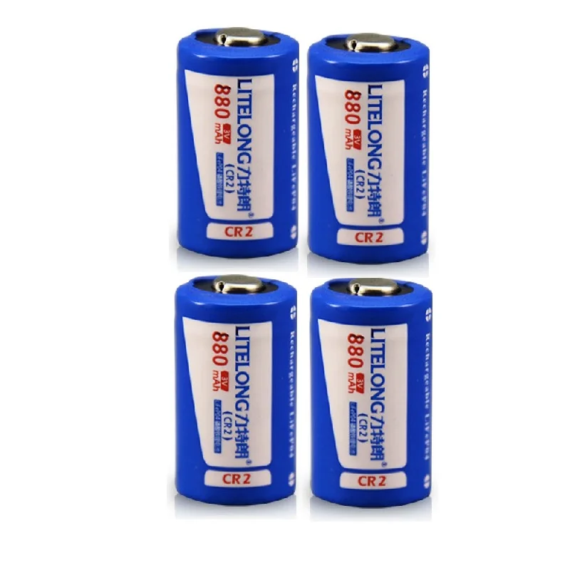 4pcs/lot High power 880mah 3V Cr2 rechargeable battery LiFePO4 lithium battery rangefinder camera battery
