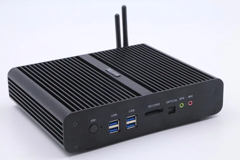 Hystou intel core i7 5550u безвентиляторный мини-ПК windows 10 Linux HD graphics 6000 mimi itx компьютер двойной lan порт 4k relosution
